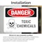 Signmission Toxic Chemicals Danger Sign, Vinyl Decal, 10in W x 7in L, 2PK OS-2PACK-DS-D-710-L-2045 - alternate 2